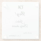 oh Junge Mädchen Babydusche geben den Namen Datum  Glasuntersetzer (Rückseite)