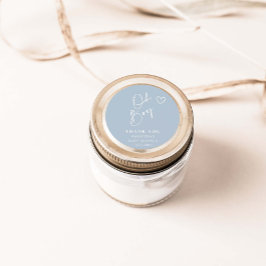 Oh Junge Minimalistische moderne Babydusche Runder Aufkleber