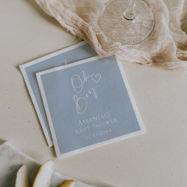 Oh Junge Minimalistische moderne Babydusche Serviette