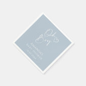 Oh Junge Minimalistische moderne Babydusche Serviette (Ecke)