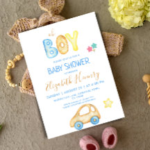 Oh Junge, moderne Babydusche