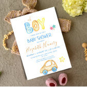 Oh Junge, moderne Babydusche Einladung