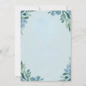 Oh Junge moderne blaue Ballons Babydusche Einladung (Rückseite)