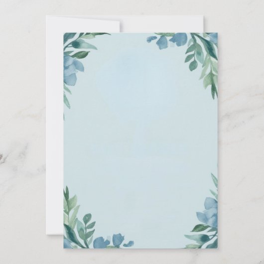 Oh Junge moderne blaue Ballons Babydusche Einladung (Rückseite)