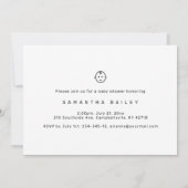 Oh Junge moderne minimalistische Baby-Dusche einla Einladung (Rückseite)