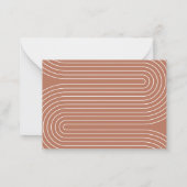 oh Junge moderne Terracotta Babydusche bringen Buc Mitteilungskarte (Rückseite)