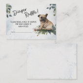 Oh Junge! Mops Welpe Wasserfarbe Windeln Raffel Begleitkarte (Vorne/Hinten)