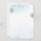 Oh Junge Niedlich Blue Deer Snowflake Baby Boy Dus Einladung (Rückseite)