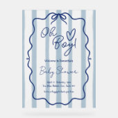 Oh Junge Niedlich Whimsical Blue Baby Dusche Matti Acrylschild (Vorderseite)