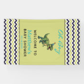 Oh Junge! Niedliche Dinosaur Babydusche Banner (Horizontal)