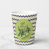 Oh Junge! Niedliche Dinosaur Babydusche Pappbecher (Vorderseite)