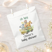 oh Junge niedliche Dschungelsafari Tiere Babydusch Geschenktütchen (Ausgeschnitten)