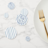 Oh Junge Niedliche moderne Dusty Blue Stripes Baby Konfetti (Gruppe)