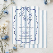 Oh Junge Niedliche Whimsical Blue Baby Dusche Einl Einladung