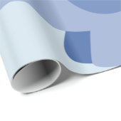 Oh Junge! Oh, Baby! Blue Elephant Baby Dusche Geschenkpapier (Rolleneckpunkt)