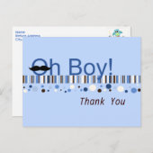 Oh Junge Punkte und Streifen Danke, Postcard Postkarte (Vorne/Hinten)