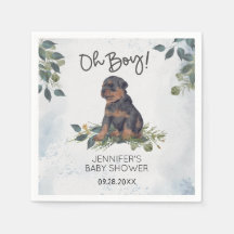Oh Junge! Rottweiler Puppy Watercolor Babydusche