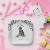 Oh Junge! Rottweiler Watercolor Hund Custom Pappteller (Party)