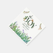 Oh Junge Safari Animal Jungle Green Baby Dusche Serviette (Ecke)