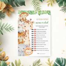 Oh Junge! Safari-Baby-Party | Errate Wer? Mutter o