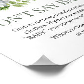 Oh, Junge Safari Babydusche Sage nicht Baby Poster (Ecke)