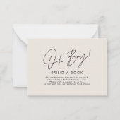 Oh Junge Skript Sahne Dusche bringen Buch Mitteilungskarte (Vorderseite)