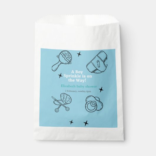 Oh, Junge sprinkle Es ist eine Baby-Dusche. Geschenktütchen (Vorderseite)