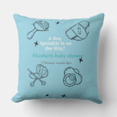 Oh, Junge sprinkle Es ist eine Baby-Dusche. Kissen (Vorderseite)
