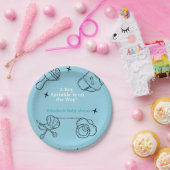 Oh, Junge sprinkle Es ist eine Baby-Dusche. Pappteller (Party)