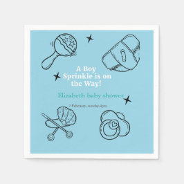 Oh, Junge sprinkle Es ist eine Baby-Dusche. Serviette