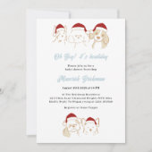 Oh Junge Süssen Welpe Weihnachts Weihnachtsdusche Einladung (Vorderseite)