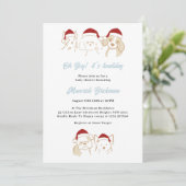 Oh Junge Süssen Welpe Weihnachts Weihnachtsdusche Einladung (Stehend Vorderseite)