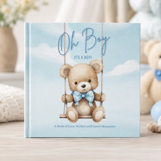 Oh Junge Teddybär Baby Shower Erinnerungen Gästebuch