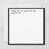 Oh Junge! Tuxedo Babydusche Dankeskarte (Rückseite)