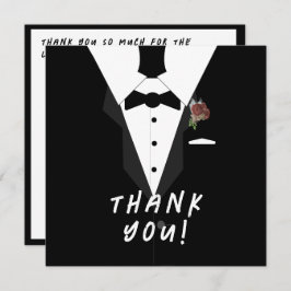 Oh Junge! Tuxedo Babydusche Dankeskarte