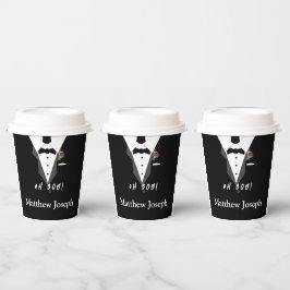 Oh Junge! Tuxedo Babydusche Pappbecher