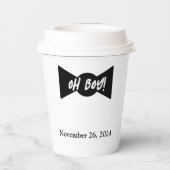 Oh Junge! Tuxedo Babydusche Pappbecher (Rückseite)