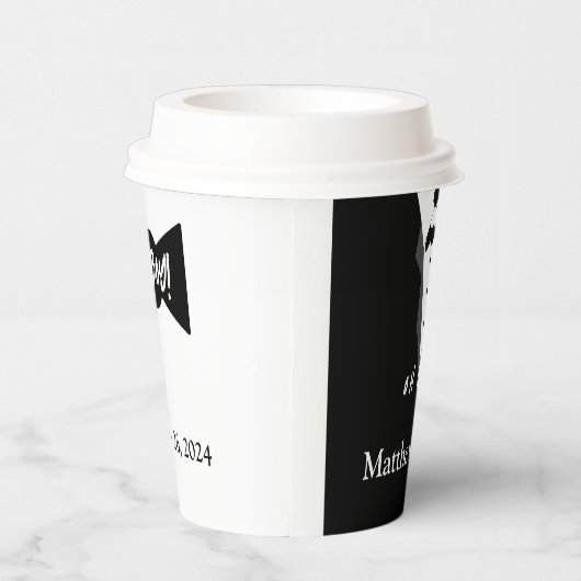 Oh Junge! Tuxedo Babydusche Pappbecher (Rechts)