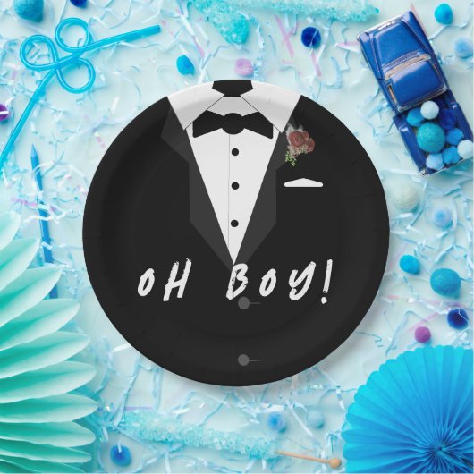 Oh Junge! Tuxedo Favor Box Pappteller (Party)
