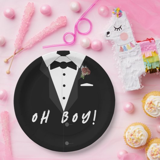 Oh Junge! Tuxedo Favor Box Pappteller (Party)