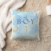 Oh Junge unter dem Meer Baby Birth Stats Pillow Kissen (Decke)