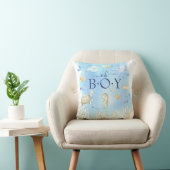Oh Junge unter dem Meer Baby Birth Stats Pillow Kissen (Stuhl )