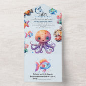 Oh Junge unter der Meeresdusche All In One Einladung (Innen Boden)