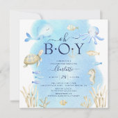 Oh Junge unter der Meeresdusche Einladung (Vorderseite)