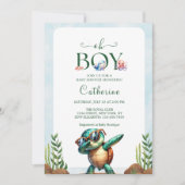 Oh Junge unter der Meeresschildkrötendusche Einladung (Vorderseite)