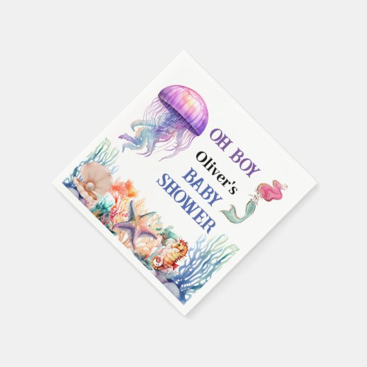 Oh Junge unter der Quallendusche Serviette (Ecke)