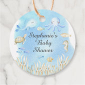 Oh Junge unter der Sea Baby Dusche Gefallen Gesche Geschenkanhänger (Rückseite)