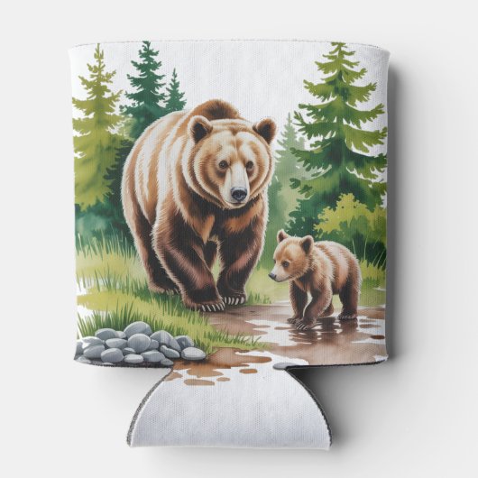 Oh Junge: Waldbaumtypografie Bärendusche Dosenkühler (Rückseite)