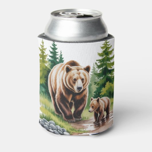 Oh Junge: Waldbaumtypografie Bärendusche Dosenkühler (Kanne Rückseite)