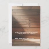 Oh Junge: Waldbaumtypografie Bärendusche Einladung (Rückseite)